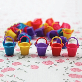 Plastic Bucket Miniature Ornaments, Micro Landscape Home Dollhouse Bathroom Accessories, Pretending Prop Decoration