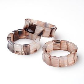 Gemstone Stretch Bracelets, Rectangle