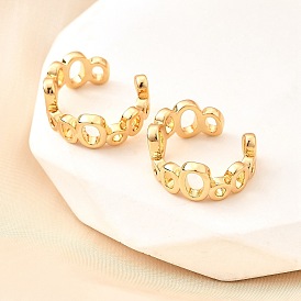 Латунь манжеты серьги, овальные