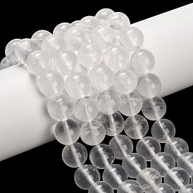 Природных кристаллов кварца бисер нитей, бусины из горного хрусталя, круглые