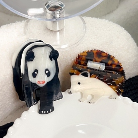 Заколки-коготки из ацетата целлюлозы с эффектом светоотражающих частиц для животных, аксессуары для волос, для женщин и девочек