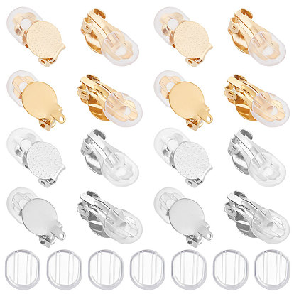 24 шт. 4 стиль 304 плоские круглые клипсы из нержавеющей стали, с круглой плоской подушечкой 48шт.