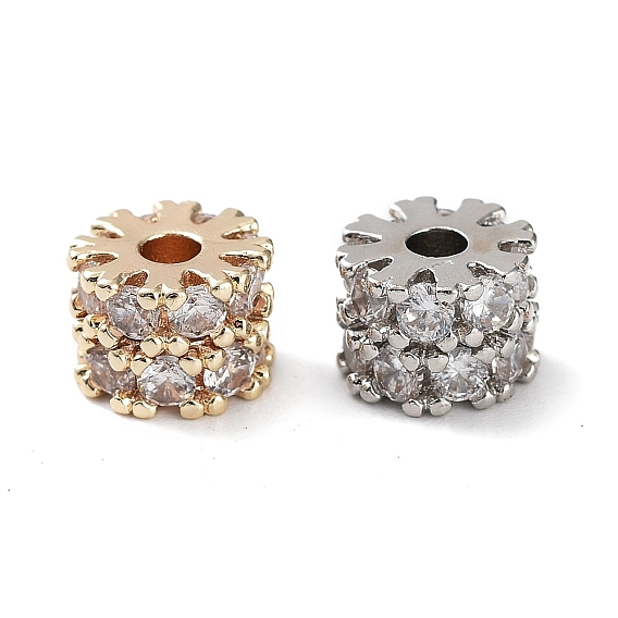 Стойки обшивки латунь микро проложить кубического циркония бусы, без кадмия и без свинца, долговечный, колонка