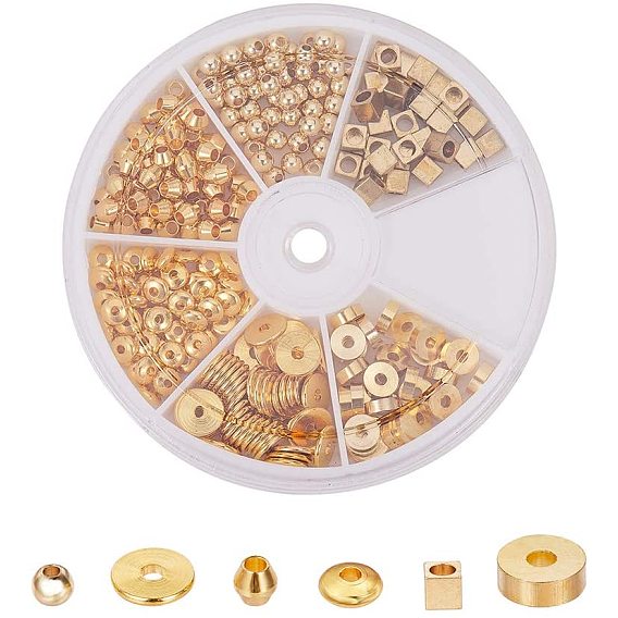 Brass Spacer Beads, Mixed Shapes