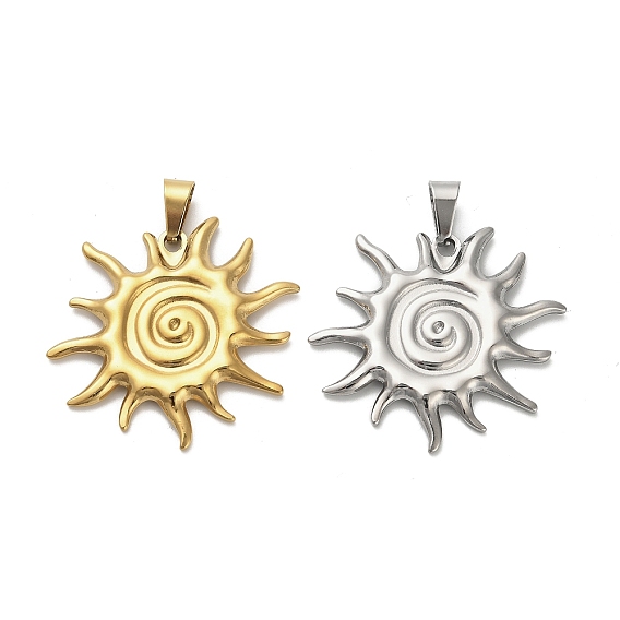 304 подвески из нержавеющей стали, очарование солнца, ионное покрытие (ip)