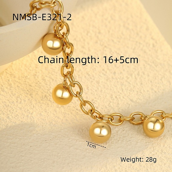 Модные 304 из нержавеющей стали шарм браслеты, кабельные браслеты для женщин, круглые, золотые