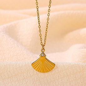 Brass Rhinestone Pendant 304 Stainless Steel Chain Necklaces for Women