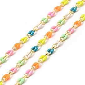 Латунные эмалированные цепочки для бордюров, пайки, с катушками, реальный 18 k позолоченный