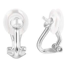 1 пара 925 фурнитура для сережек-клипс из стерлингового серебра, с печатью s925, для полуполых бусин 