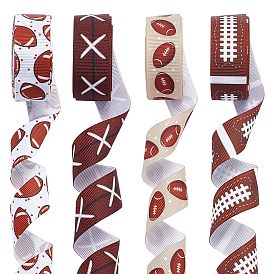 20 ярды 4 цвета полиэстеровая репсовая лента спортивная тема, односторонняя лента с принтом, плоский