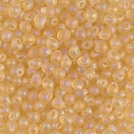 MIYUKI 3.4mm Drop Beads, Japanese Seed Beads, Matte Opaque Colours AB