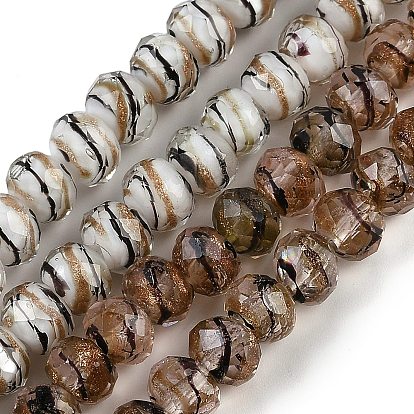 Ручной золотой песок бусины бисер нитей, граненые, рондель