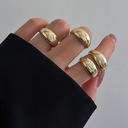 4Pcs Alloy Open Cuff Rings Kit for Women