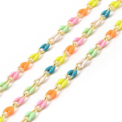 Латунные эмалированные цепочки для бордюров, пайки, с катушками, реальный 18 k позолоченный