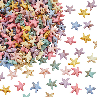 300шт акриловые бусины, Стиль имитация драгоценных камней, звезда