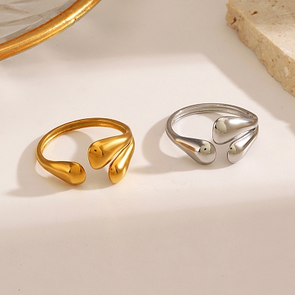 Открытые манжеты из нержавеющей стали, украшения для женщин, слеза