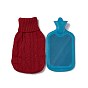 Random Color Rubber Hot Water Bag, Hot Water Bottle, with Detachable Knitting Cover, Water Injection Style, Giving Your Hand Warmth
