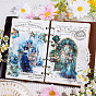30Pcs Retro Flower Castle Theme PET Waterproof Scrapbook Stickers, for DIY Album Scrapbook, Greeting Card