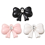 Opaque Acrylic with Crystal Rhinestone Big Pendants, Bowknot Charms