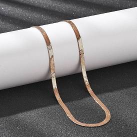 4мм 304 ожерелья из нержавеющей стали с цветочным узором в виде елочки для женщин