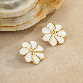 304 серьги из нержавеющей стали, с эмалью, без кадмия, без никеля и без свинца, ионное покрытие (ip)