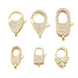 Латунный микро pave прозрачный кубический цирконий лобстер