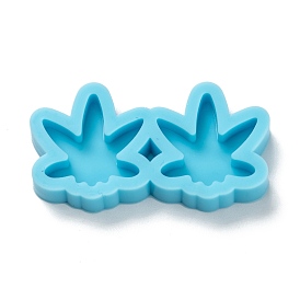 Moules en silicone pendentif bricolage, pour confection de boucles d'oreilles, moules de résine, pour la résine UV, fabrication de bijoux en résine époxy, feuille d'érable