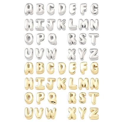 Латунные бусины, долговечный, стойки покрытие, без свинца и без кадмия, Письмо ~ Z