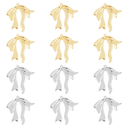 24шт 2 цвета подвески из сплава с покрытием стойки, бантом прелести