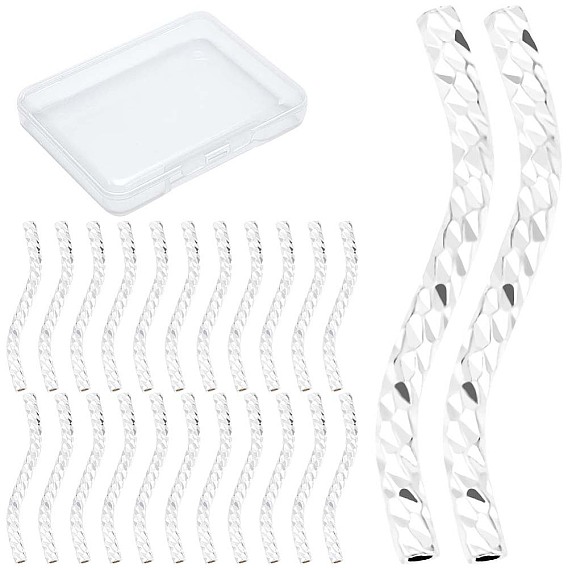 Бисера латунной трубки, долговечный, изогнутые бусины