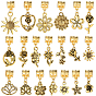 40Pcs 20 Styles Alloy European Dangle Charms, Large Hole Pendants, Mixed Shapes