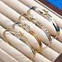 304 Stainless Steel Open Cuff Bangles, Knot