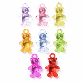Transparent Acrylic Pendants, Bear