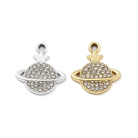 Подвески из сплава и страза, УФ-покрытием, планета