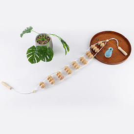 Деревянная веревка для массажа спины, Инструменты для самомассажа для шеи, ног, облегчения боли в спине