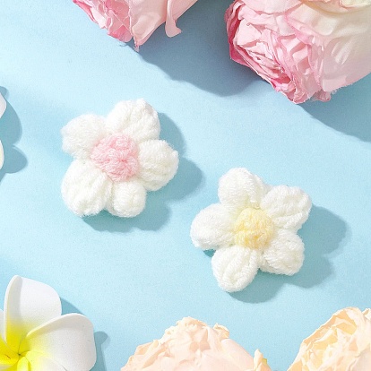 Заколки для волос из кожи аллигатора для женщин и девочек, с хлопковыми вязаными украшениями ручной работы и фурнитурой из железных плоских заколок для волос из кожи аллигатора