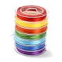 7 Rolls 7 Colors Flat Elastic Crystal String Set, Elastic Beading Thread, for Stretch Bracelet Making