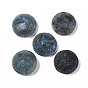 Natural Labradorite Cabochons, Flat Round with Angel Eye