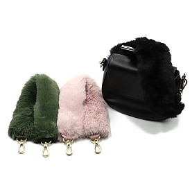 Faux Fur Plush Bag Handles, Strap Replacement Short Handbag Handles, for Bag Making