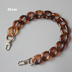 Ручки для пакетов из акрила, с застежкой железа, для замены ремней для мешков, золотой свет