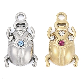 304 из нержавеющей стали горный хрусталь подвески, жук очарование