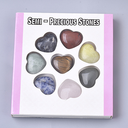 Natural Mixed Stone, Heart Love Stone, Pocket Palm Stone for Reiki Balancing