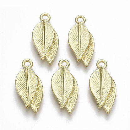 Crémaillère pendentifs en alliage placage, sans cadmium et sans plomb, feuille