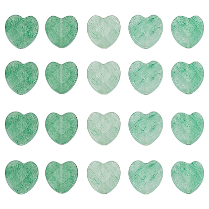 Naturelles aventurine verte brins de perles, facette, cœur