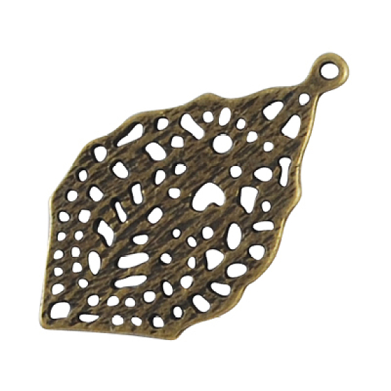 Сплавочные подвески тибетского стиля, без кадмия и без свинца, ромб, 33x28x1 мм, отверстие : 1 мм