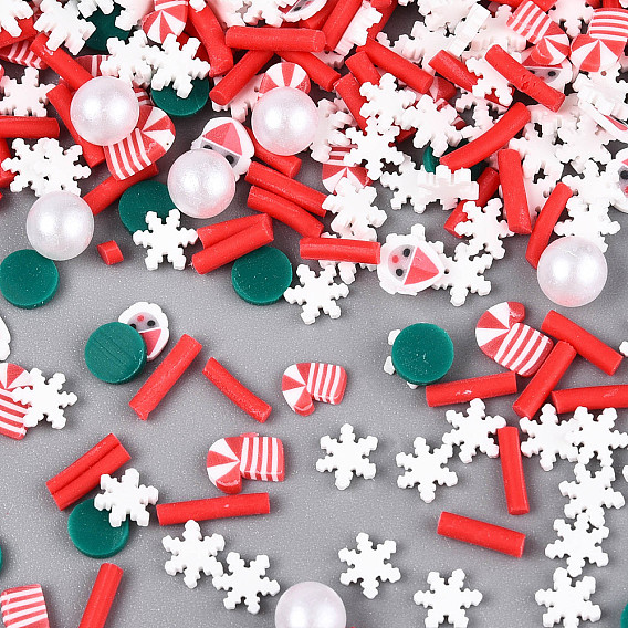 Ручной полимерной глины кабошонов, с пластиковым, Новогодняя тема, разнообразные