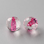 Transparent Acrylic Beads, Round, Faceted