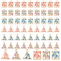 60Pcs 2 Style Alloy Enamel Pendants, Cadmium Free & Lead Free, Light Gold, Mixed Shapes