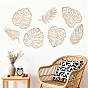 14 piezas de decoración de pared de madera, decoraciones para el hogar, hoja