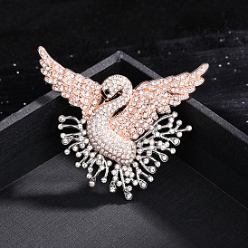 Лебедь сплав горный хрусталь значки на лацкан для рюкзака одежды